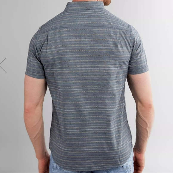 O'Neill Slausen Short Sleeved Button Down Shirt, Navy, size XL - Picture 3 of 6